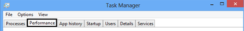 Task Manager, Performance Tab